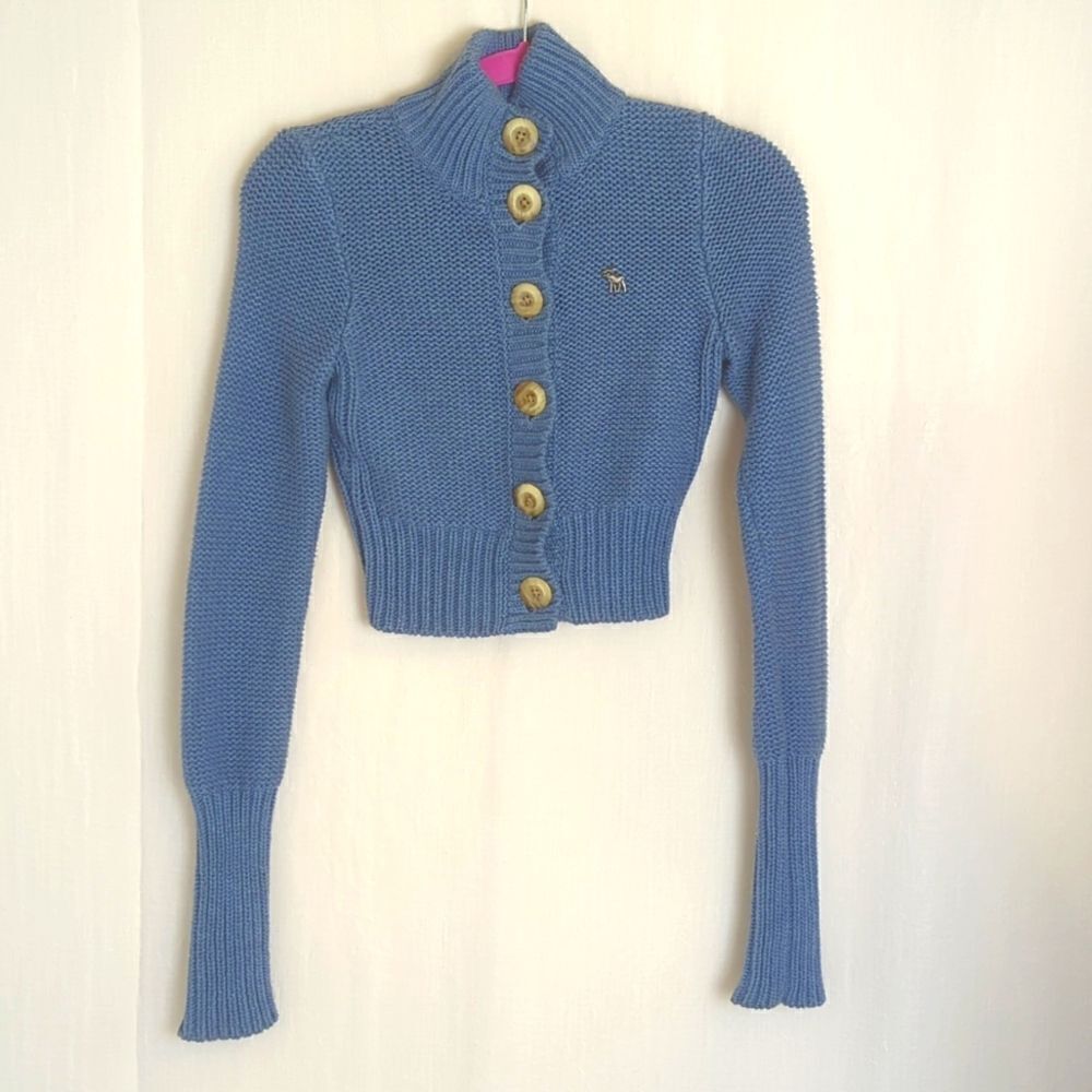 Abercrombie Blue Knit Cotton Sweater Kids Large